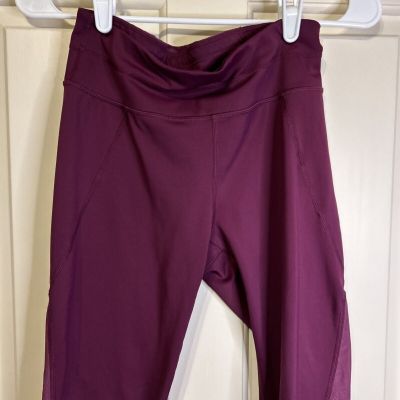 Athleta Leggings Womens S Workout Gym Stretch Lightweight Yoga maroon/red